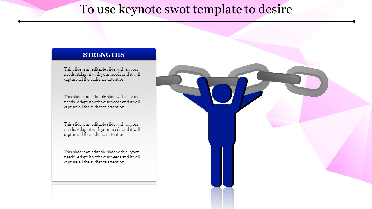 Free - Enagaging Keynote SWOT Template - Blue Theme